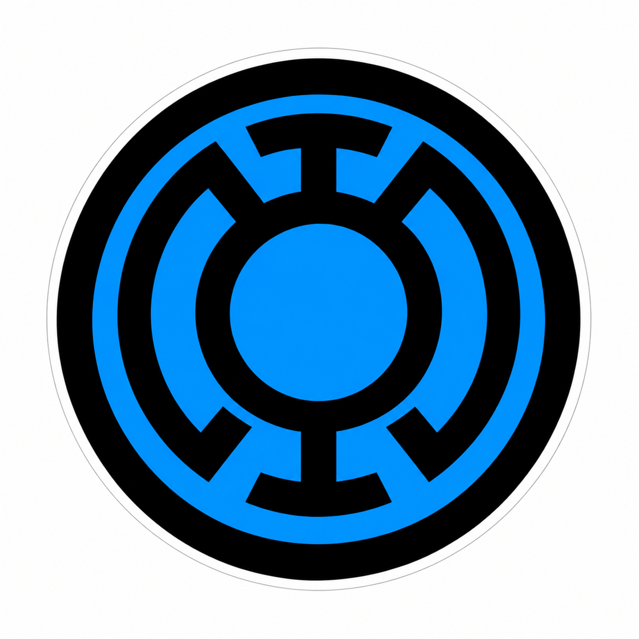 Blue Lantern Corps Sticker artwork on a white background